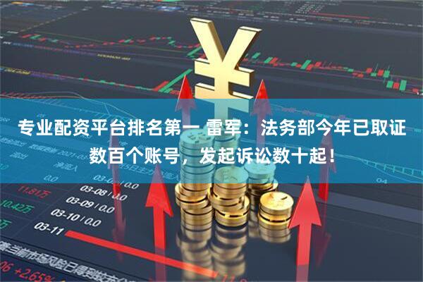 专业配资平台排名第一 雷军：法务部今年已取证数百个账号，发起诉讼数十起！